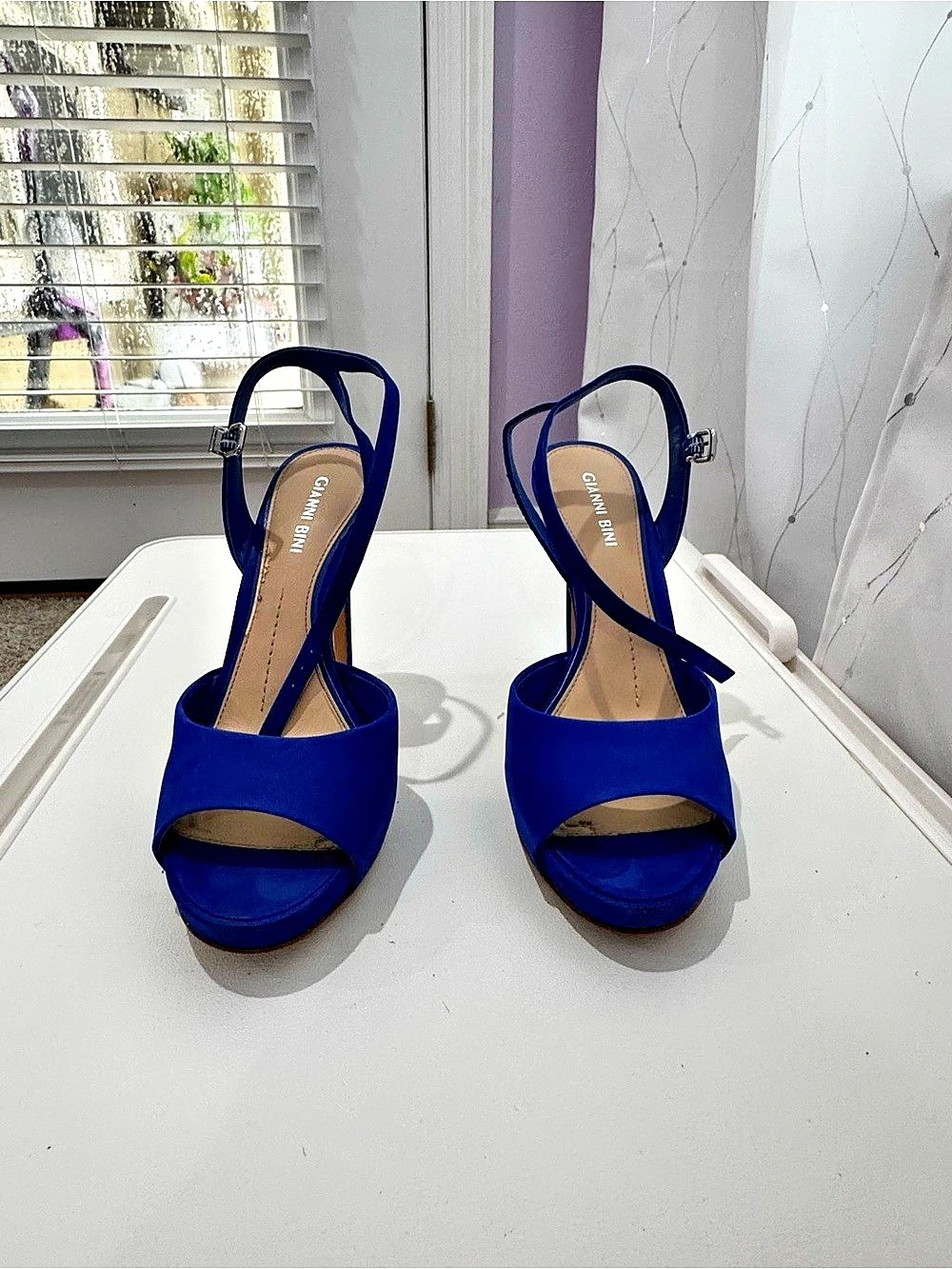 Gianni Bini Blue Strappy High Heels